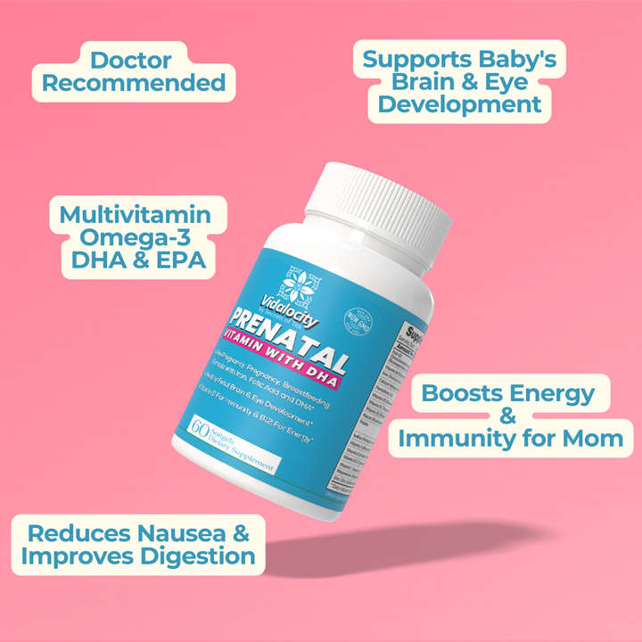 Prenatal Vitamin + DHA (60 Day Supply) - Fertility & Pregnancy Support