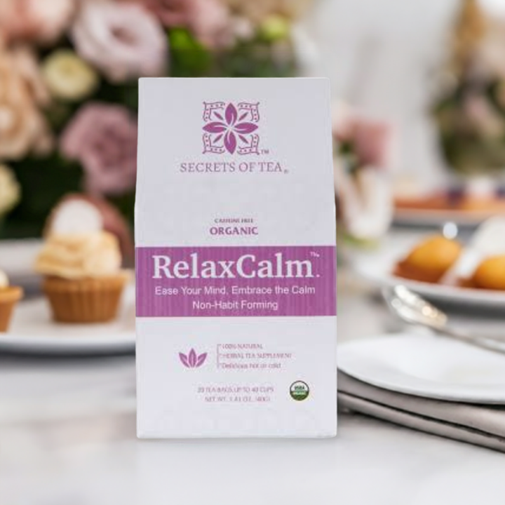 RelaxCalm Organic Herbal Tea - Stress Relief & Sleep Support