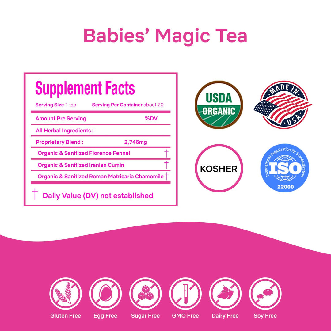 Babies Magic Tea: Pediatrician-Recommended Natural Relief for Baby Colic and Gas 2 Pak