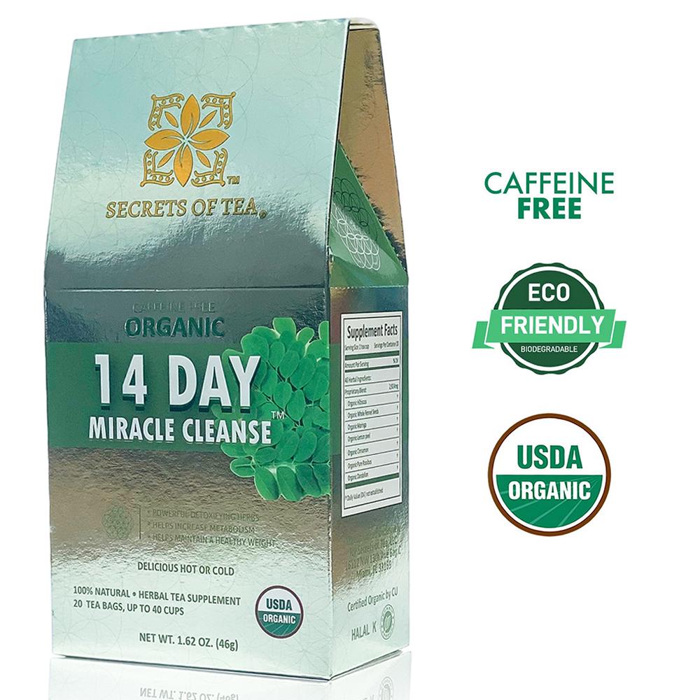 14 Day Detox Herbal Tea- USDA Organic- 40 Servings - Secrets Of Tea